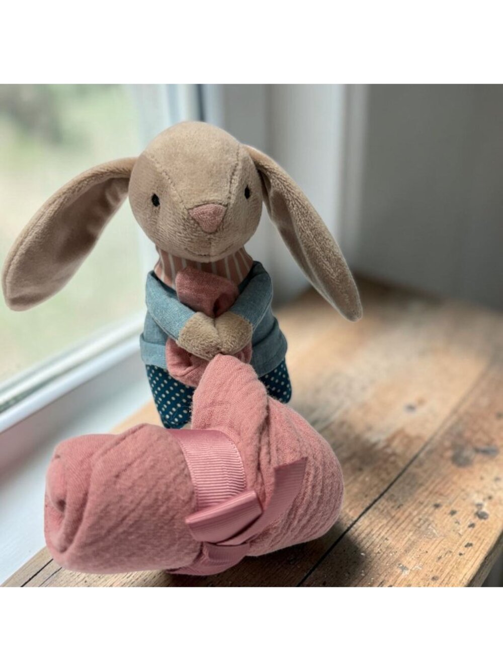Jellycat Little Rambler Bunny Soother Lovey Blanket Plush Toy NWOT Baby Precious - Picture 1 of 8